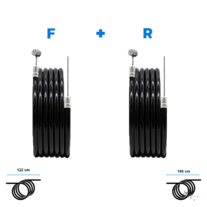 SmartGyro MAX2 Bremszug-Set vorne + hinten – Frontansicht