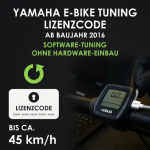 Yamaha E-Bike Tuning Lizenzcode ab Baujahr 2016, Software-Tuning ohne Hardware-Einbau