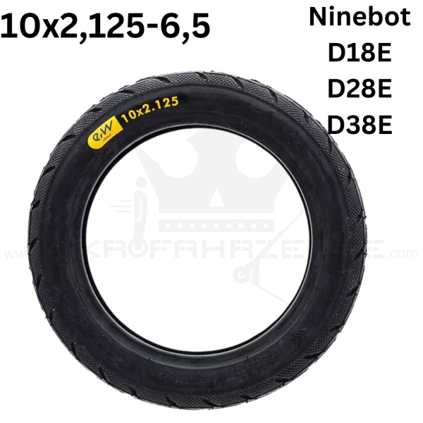 10x2,125-6,5 NInebot Luftreifen Tyre Tire Ersatreifen E-scooter