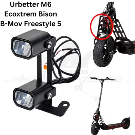 Bogist Doppel Frontlicht LED Scheinwerfer Beleuchtung urbetter m6 Ecoxtrem Bison, B-Mov Freestyle 5