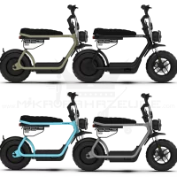 Coopop Rugged GS Elektroroller 48V 30Ah 45kmh 60km Reichweite Scooter E-Scooter Fahrzeug schwarz beige Elektrofahrzeug Rooder blau grau