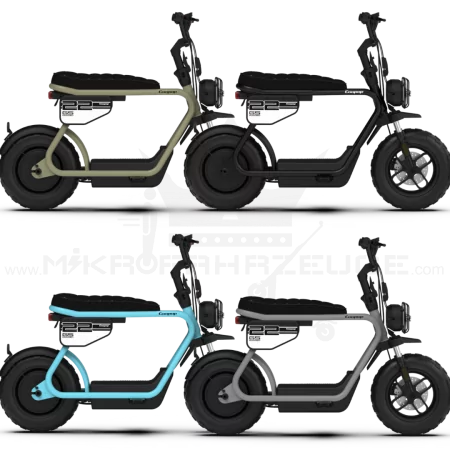 Coopop Rugged GS Elektroroller 48V 30Ah 45kmh 60km Reichweite Scooter E-Scooter Fahrzeug schwarz beige Elektrofahrzeug Rooder blau grau