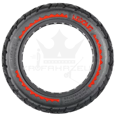 Pannensicher Solid Solider Rad roter Reifen 10×2,5-6,5 – Offroad (44MM) [Nedong] 6070-6,5 NInebot Max G30