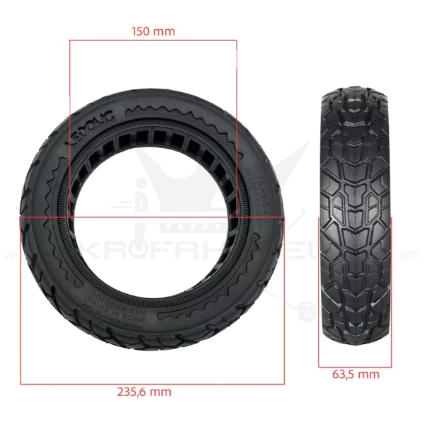 0x2,5-6,5 Offroad Vollgummi Pannensicherer Reifen