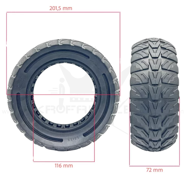 8,5x3 134MM Offroad Vollgummi Pannensicherer Reifen