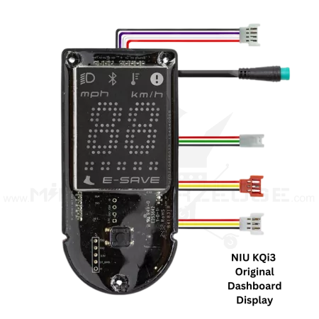 Original NIU KQi3 Display 48V – Hochwertiges Dashboard mit übersichtlicher Anzeige von Geschwindigkeit, Akkustand und Fahrmodi